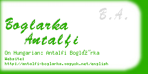 boglarka antalfi business card